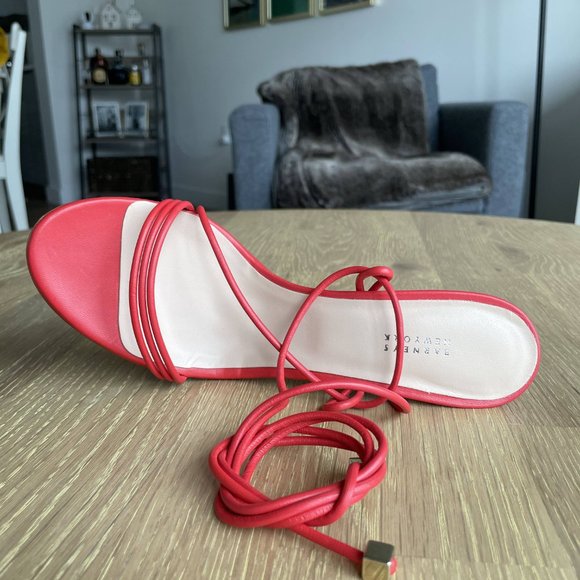 SOLD NWT Barney's NY Arese Leather Ankle-Tie Sandals - Picture 8 of 9